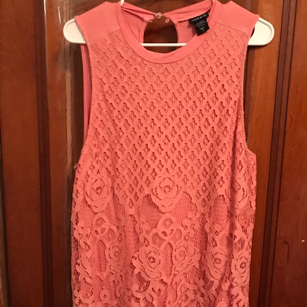 Pink lace blouse